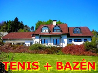 Chalupa, Vlachovo Březí, levné ubytování Šumava, Vila V.I.P pro každého, vlastní ten.kurt vnitř.bazén,sauna, kulečník