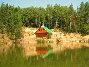 Srub / Chata u vody Dachov, Miřetice, Železné hory, Srub Dachov
